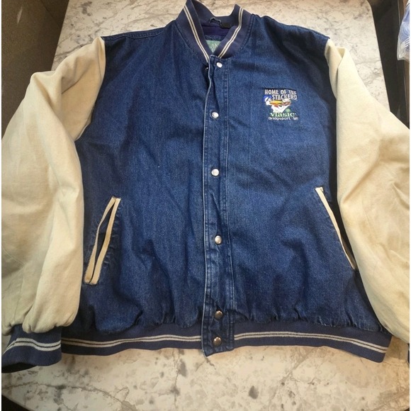 Vintage Vlasic Pickle Stackers Letterman Style Jacket Bridgeport Michigan Sz 2XL